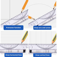 30cm multifunctional drawing ruler parallel ruler student architect design drawing angle balance ruler school supplies