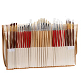 36/38 pcs Paint Brushes Set with Canvas Bag Case Long Wooden Handle Synthetic Hair Oil Acrylic Watercolor Painting Art Supplies