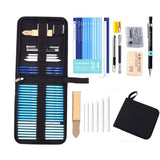 38pcs Professional Sketch Pencil Set Professional Sketching Drawing Kit Wood Pencil Pencil Bags For School Students Art Supplies