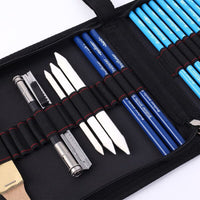 38pcs Professional Sketch Pencil Set Professional Sketching Drawing Kit Wood Pencil Pencil Bags For School Students Art Supplies