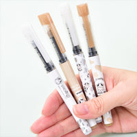 40 Pcs Deli Cute Pens Creative Cartoon Cows Gel Ink Pen 0.5mm Large Capacity Rollerball Gel Pen Kawaii Stationery Wholesale