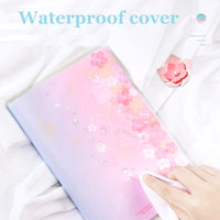 4Pcs Notebooks 32K 96Sheets Sakura Design Spring Taste Soft Rubber Cover Kids Class Notes Homework Meeting Minutes Home PT3296