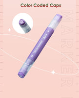 HIMI Water Based Art Marker, 36 Colors Dual Tip Brush Pens Artist Mark –  AOOKMIYA