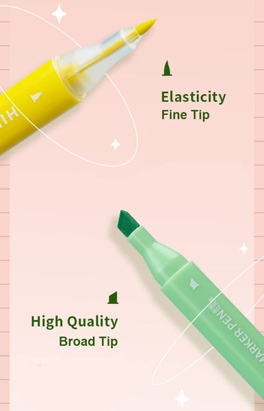 36 Colors Dual Tip Brush Art Marker Pens Coloring Markers Fine