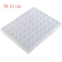 AOOKMIYA  56/28 Grids 5D DIY Diamond Painting Drill Box Jewelry Box Rhinestone Embroidery Crystal Bead Organizer Storage Case Container