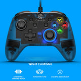 AOOKGAME USB Wired Game Controller for Windows 7/8/10 PC Gamepad with Vibration and Turbo Joystick for Steam Games