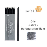 6 high quality charcoal refill set graphite engineering pen 5.6MM thick lead painting engineering drawing sketch art supplies