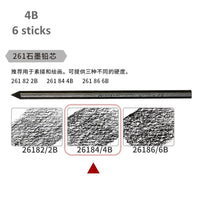 6 high quality charcoal refill set graphite engineering pen 5.6MM thick lead painting engineering drawing sketch art supplies