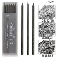 6 high quality charcoal refill set graphite engineering pen 5.6MM thick lead painting engineering drawing sketch art supplies