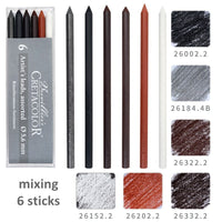 6 high quality charcoal refill set graphite engineering pen 5.6MM thick lead painting engineering drawing sketch art supplies