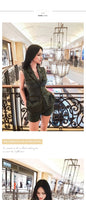 AOOKDRESS summer dress new workwear suit sleeveless suit collar jacket fashion shorts sexy two-piece set