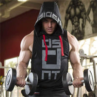 Better Body Gym Hoodie Men Bodybuilding Stringer Tank Top Muscle Sleeveless Shirt