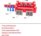 STAR Self Centering Dowelling Jig, for Metric Dowels 6/8/10mm Precise Drilling, Jig Accessories Woodworking Tool