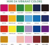 HIMI Gouache Paint Set, 24 Colors x 30ml (1oz) with 3 Paint Brushes and Palette, Jelly Cup Design Gouache for Beginners, Kids, Students and Artists, Opaque Watercolor Painting (Green)