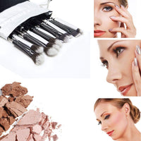 AOOK 10 Pcs Magic Makeup Brushes magic make-up brush for Women wand makeup brushes (Silver+black)