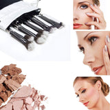 AOOK 10 Pcs Magic Makeup Brushes magic make-up brush for Women wand makeup brushes (Silver+black)