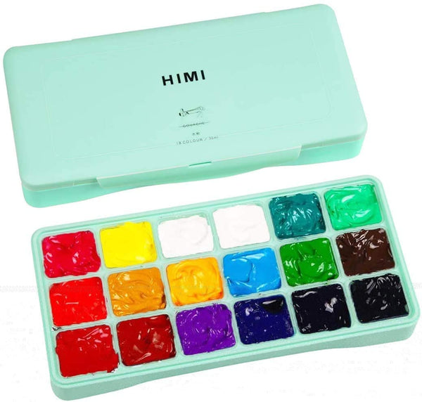 MIYA HIMI 18 Colors Suitable for Students Children's Painting Jelly