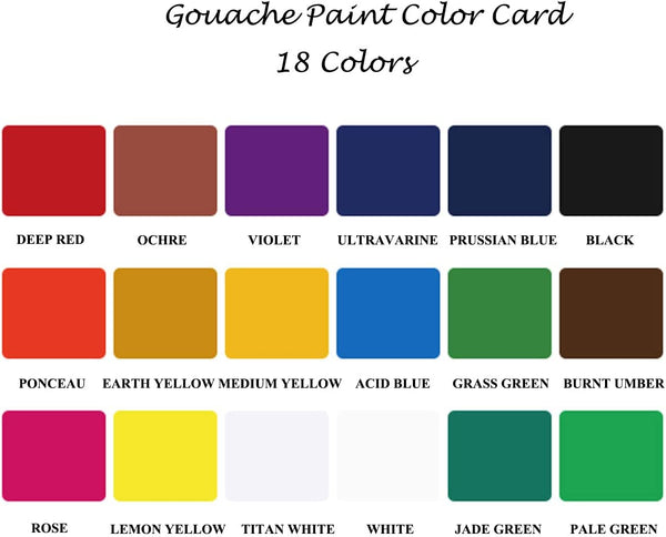 HIMI Gouache Paint, 24 Color Paints Set