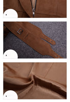 AOOKDRESS autumn and winter new Korean version of slim and slim suede belt trench coat-style bottoming dress