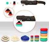 29pcs Drill Buffing Pad Detail Polishing Pad Mix Size Kit with 5/8-11 Thread Backing pad & Adapters for Car Sanding, Polishing, Waxing, Sealing Glaze