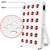 Red Infrared Light Device, Serfory Deep Red 660nm&850nm Near Infraed Light Panel with Timer, Remote Control, 24 LEDs and Cooling Fans for Body Face Skin