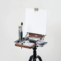 AOOK Miya HIMI Advanced Painting Box Easel Comes with A Shoulder Strap Adjustable Watercolor Oil Painting Gouache Pigment Color Toning is Convenient to Carry Outdoor Sketching Box (ZJ3401)