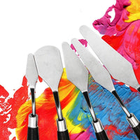 AOOK 15 Pieces Paint Brush Set, Professional Paint Brushes Artist for Watercolor Oil Acrylic Painting (10Cloth Bag Set + Palette Knife)