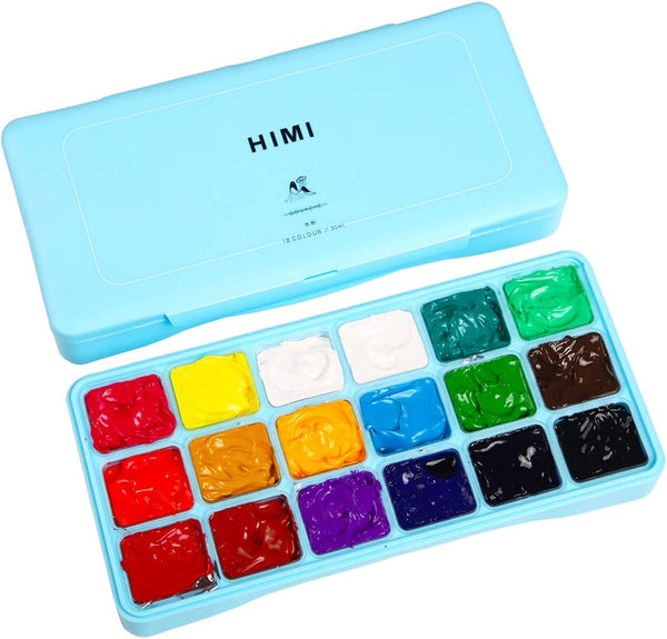 HIMI Gouache Paint Set, 24 Colors x 30ml Unique Jelly Cup Design with –  AOOKMIYA