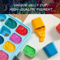 Gouache Paint, 40 Colors x 30ml Unique Jelly Cup Design Gouache Opaque Watercolor Painting for Kids, Beginner, Artists