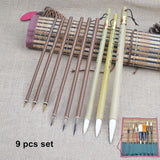 8/14/19 piece set of high quality brush Chinese calligraphy wolf brush hook line pen student school art painting supplies