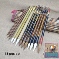 8/14/19 piece set of high quality brush Chinese calligraphy wolf brush hook line pen student school art painting supplies