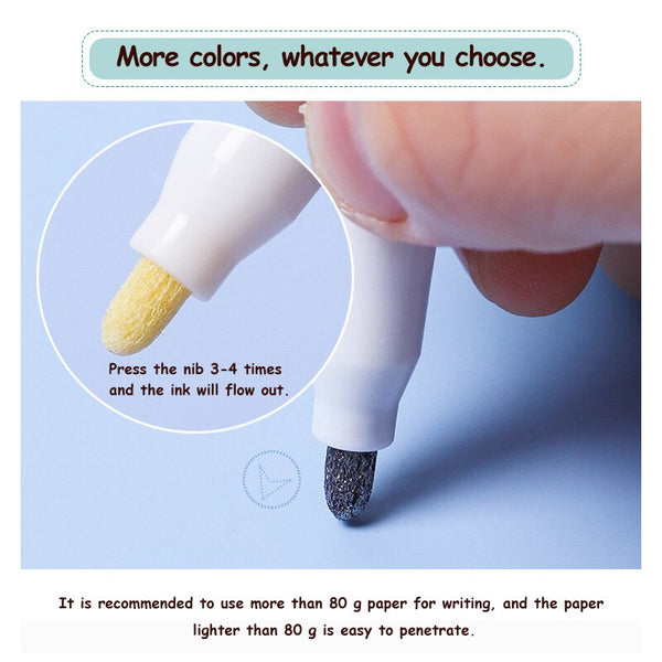 8 pcs/set Double Lines Contour Color Art Marker Pens DIY Scrapbooking –  AOOKMIYA