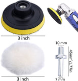 31 Pcs Car Foam Drill Polishing Pad Kit, 3 Inch Buffing Pads,Sponge Set Kit M10 Drill Adapter Car Polisher