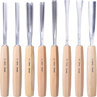 Full Size Wood Carving Tools, Set of 7 | for Beginners, Hobbyists and Professionals | Canvas Case Included