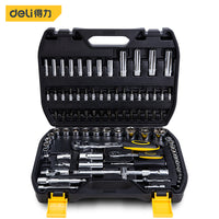 86Pcs Hand Tools Sets 6.3MM 12.5MM Series Sleeve Set Kit Combination Ratchet Torque Wrench Socket Mechanical Car Repair Tool Box