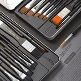 8Pcs Wool/Wolf/Nylon Hair Paint Brush Iron box Wooden Handle Artist Paint Brushes Set For Watercolor Oil Acrylic