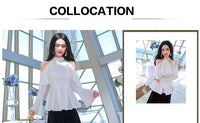 AOOKDERSS summer dress new Korean version of the commuter temperament sexy off-the-shoulder pleated skirt swing horn sleeve hanging neck shirt top girl