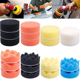 31 Pcs Car Foam Drill Polishing Pad Kit, 3 Inch Buffing Pads,Sponge Set Kit M10 Drill Adapter Car Polisher