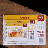 A3/A4/A5 Watercolor Paper 24 Sheets Hand Painted Sketch Drawing Decal Watercolour Paper Pad Book Art Supplies Stationery