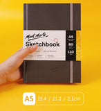 A4 / A5 portable sketchbook 80 pages thick hard leather student sketchbook travel hand drawing book art supplies