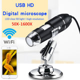 AOOKMIYA Adjustable 1600X 2MP 8 LED Digital Microscope Handheld Portable Digital USB Magnifier Electronic HD Magnification Endoscope