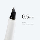 Baoke High quality NEW White 0.5MM F Fountain Pen Sign Pen Ink absorber Practice Calligraphy Students Office Stationery