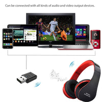 Bluetooth TV Headset, HiFi bluetooth Headphone Deep Bass Wireless TV Headphone with Transmitter Stick For TV Computer Phone