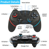 Bluetooth Wireless Controller For Nintend Switch Pro Console Gamepads NS Switch Pro Game Joystick with 6-Axis Handle For N-SL