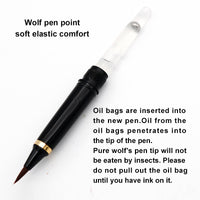 Brush Pen Kuretake Original Pen for Calligraphy Wolf Hair Maki-e Pen Soft Nib Calligraphy Small Regular Script