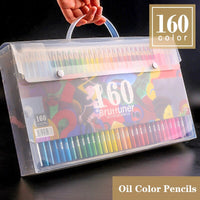 Brutfune 48/72/120/160 Colors Wood Colored Pencils Set Lapis De Cor Oil Color Pencil For School Drawing  Gifts kids Art Supplies