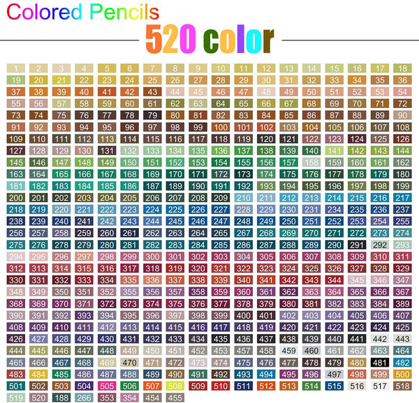 Brutfuner 260/520 Colors Color Pencils Set Sketch Artisit Colored Penc –  AOOKMIYA