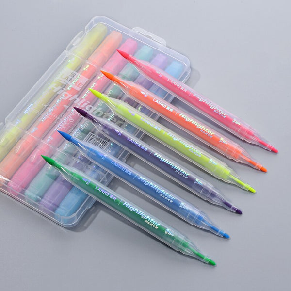 Buy Wholesale China Highlighter Pen Set 6 Colors Double Head Office And  School Stationery Marker Pens For Kids Adults & Highlighter at USD 0.71