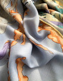 Classis Design Women Wool Silk Scarf 140 Designer Scarf Wool Hand Rolled Hem 140 Cm Women Big Silk Shawls