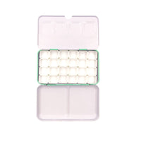 Color Empty Palette Case Tins Box Paint Storage Iron Box with 24 Half Pans For Watercolor Paints Painting Art Supplies